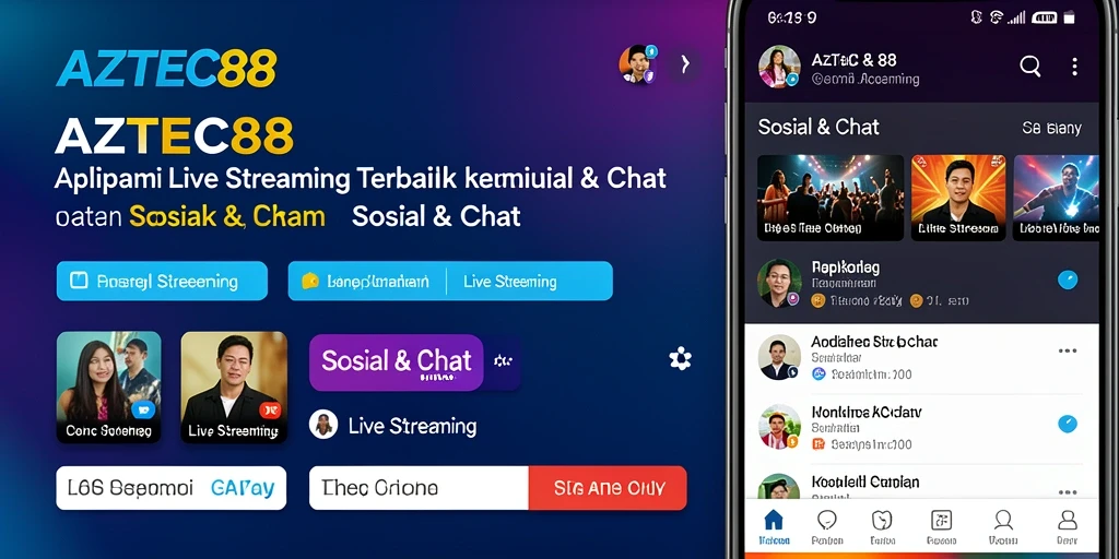 Tampilan antarmuka AZTEC88 saat Live Streaming yang menarik dan interaktif.
