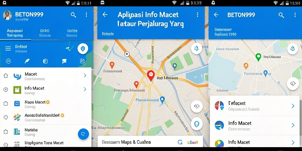 Tampilan antarmuka BETON999 dengan fitur Info Macet yang informatif.