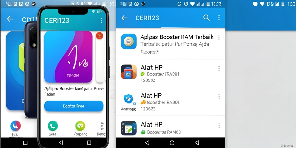 Tampilan antarmuka CERI123 yang bersih dan mudah digunakan untuk pembersihan RAM.