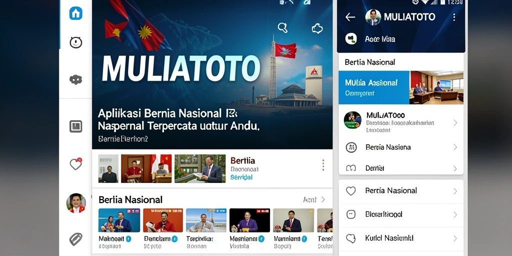 Antarmuka aplikasi MULIATOTO menampilkan berita nasional yang terupdate.