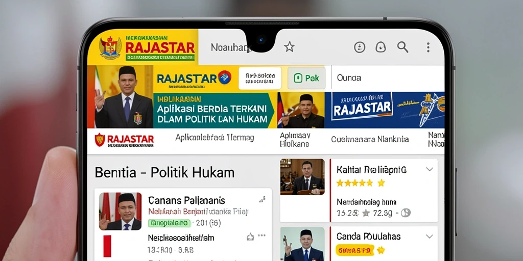 Tampilan antarmuka aplikasi RAJASTAR yang informatif dan modern.