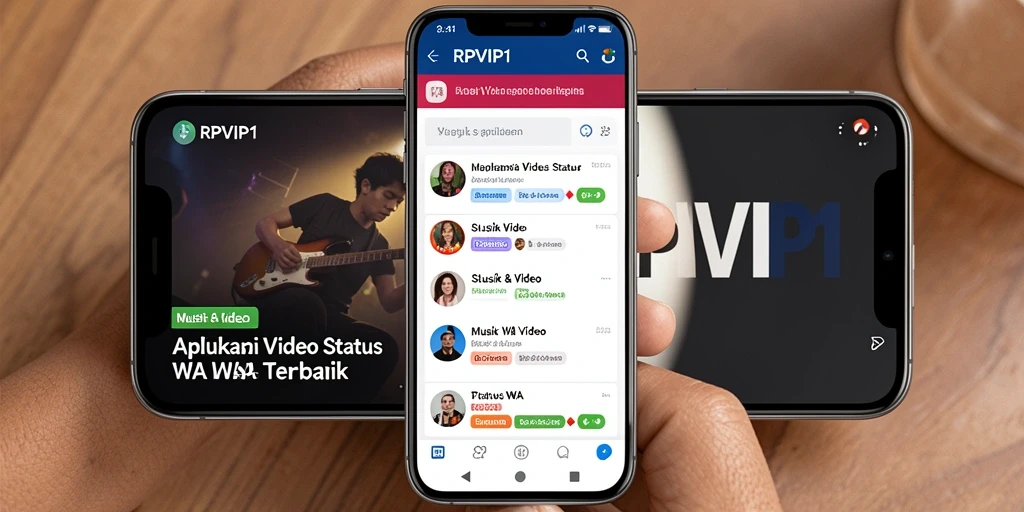 Antarmuka RPVIP1 yang intuitif dengan berbagai pilihan video Status WA.