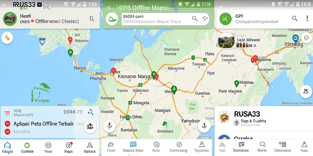 Tampilan antarmuka RUSA33 yang intuitif untuk navigasi peta offline.