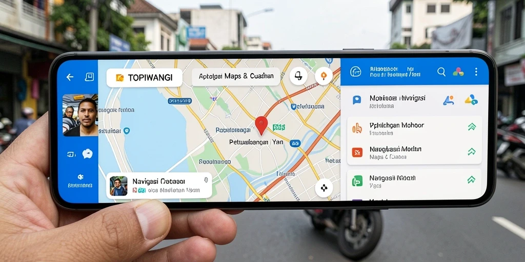Antarmuka user-friendly TOPIWANGI untuk navigasi motor yang efektif.